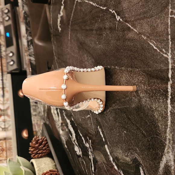 Steve Madden Viper Camel Clear pump heel point stiletto size 7 New without Box - Picture 3 of 4